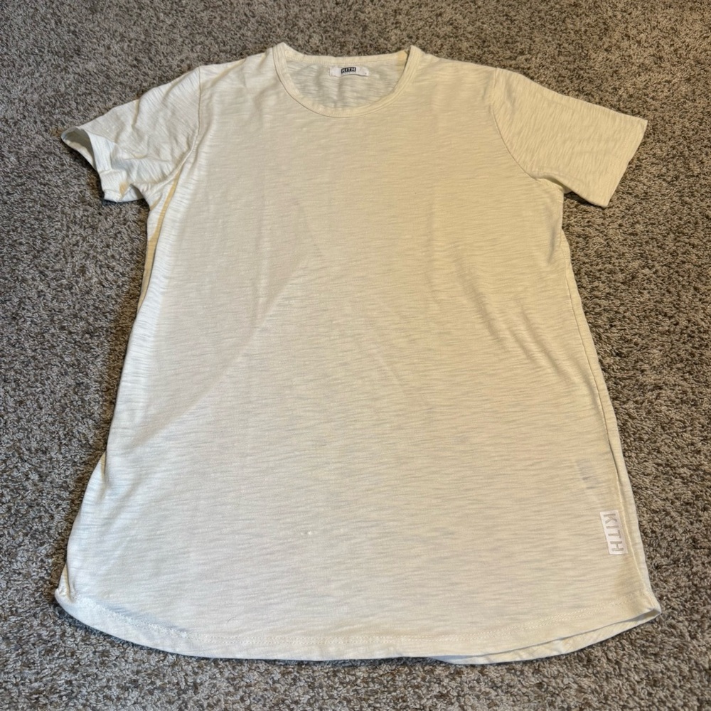 Kith Light Cream Yellow LaGuardia Short Sleeve Tee - M